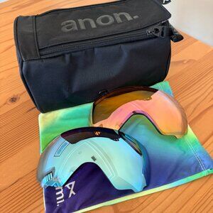 Anon WM1, Two Goggle Lens + Carrying Case, Excellent Condition